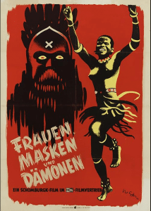 Plakat Frauen, Masken und Dämonen