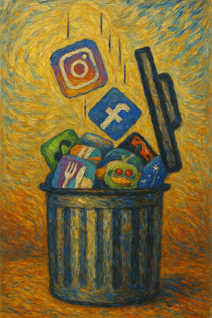 Facebook in die Tonne
