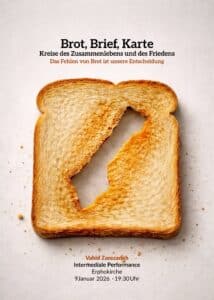 Plakat mit Toastscheibe
